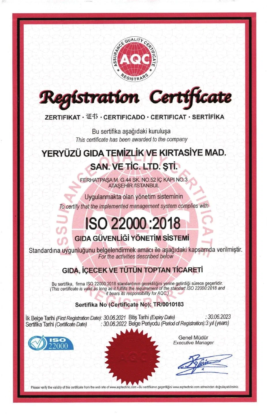 ISO 22000 — Food Safety Management System