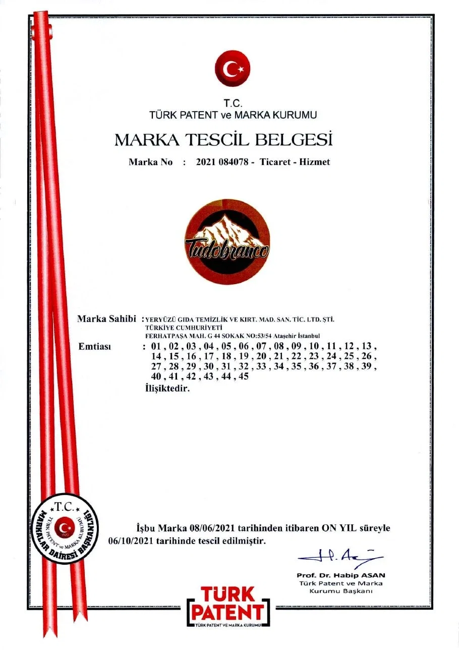 Tudobranco — Turkish Patent and Trademark Office · No 2021 084078