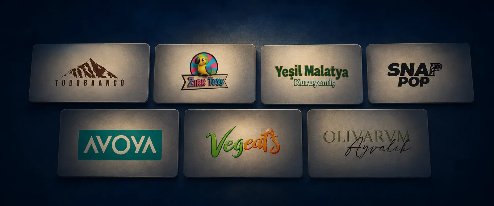 The seven Bazaar International Trade brand logos displayed side by side