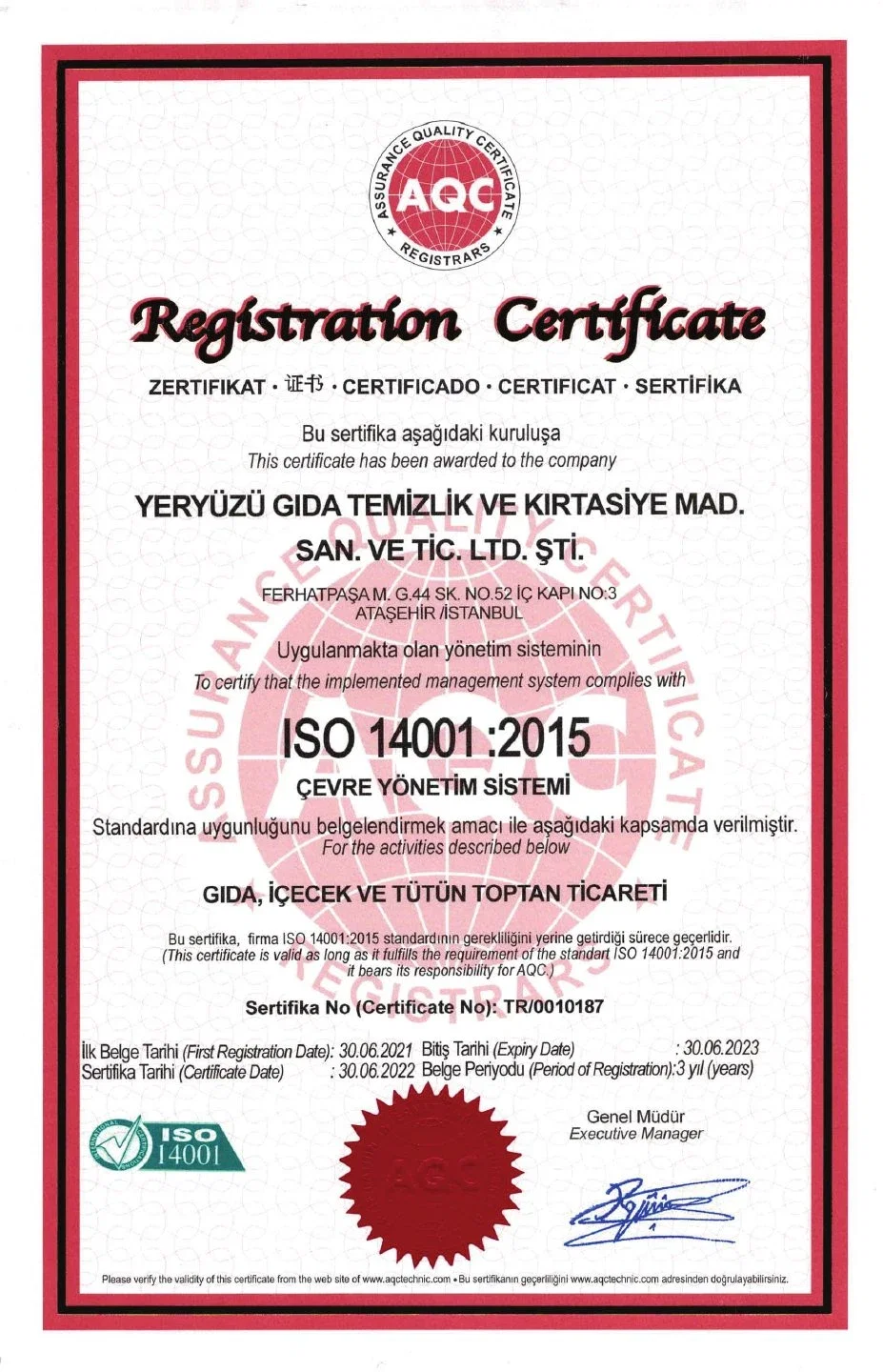 ISO 14001 — Environmental Management System