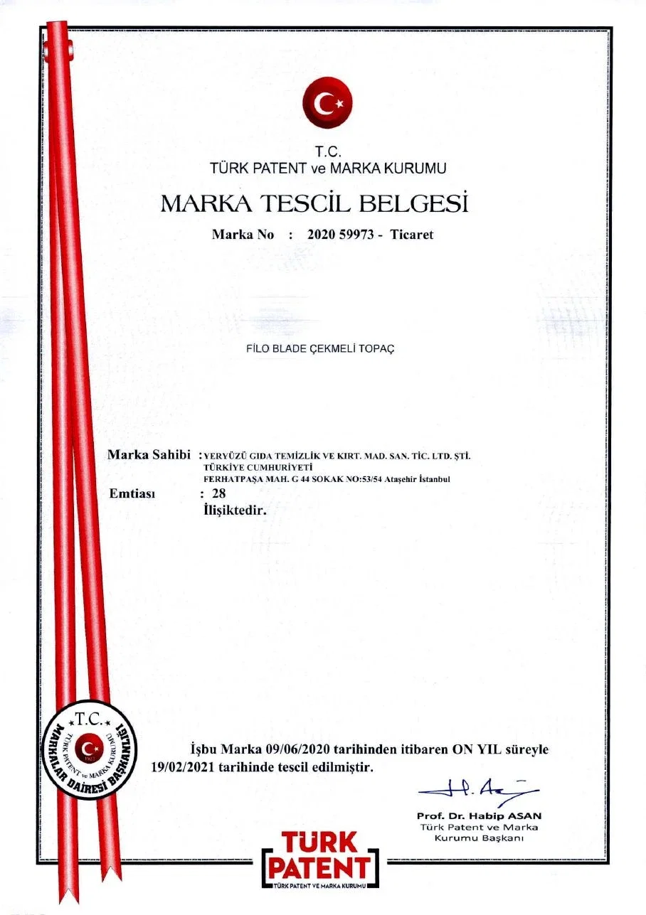 Filo Blade — Turkish Patent and Trademark Office · No 2020 59973