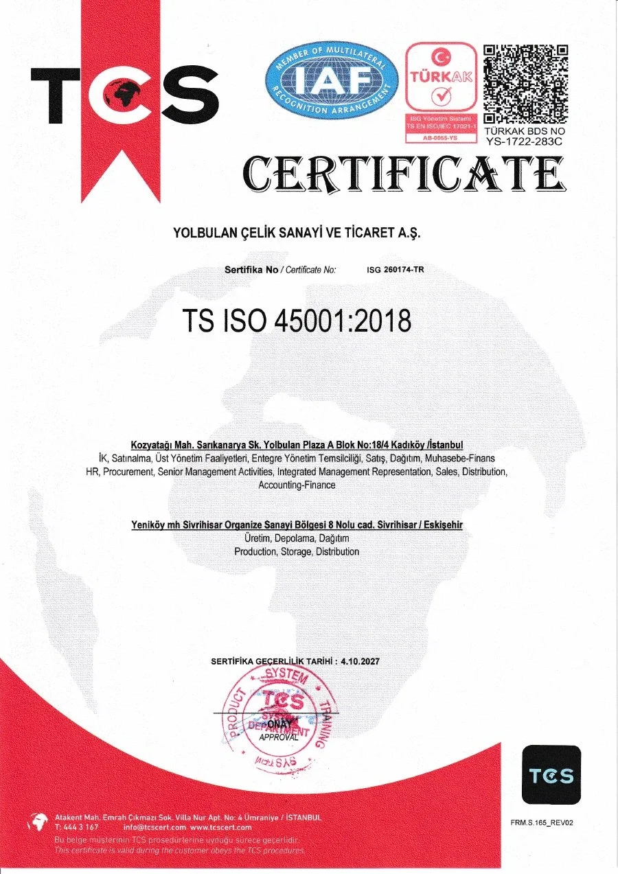TS ISO 45001:2018 – Ek