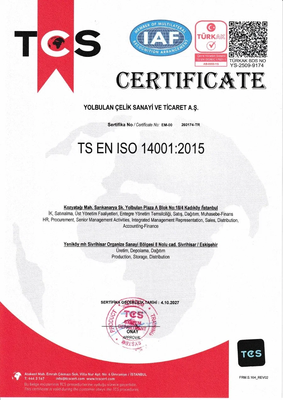 TS EN ISO 14001:2015 – Ek